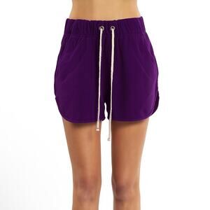 $172 New Les Tien Serena Scallop Short - Purple - Small